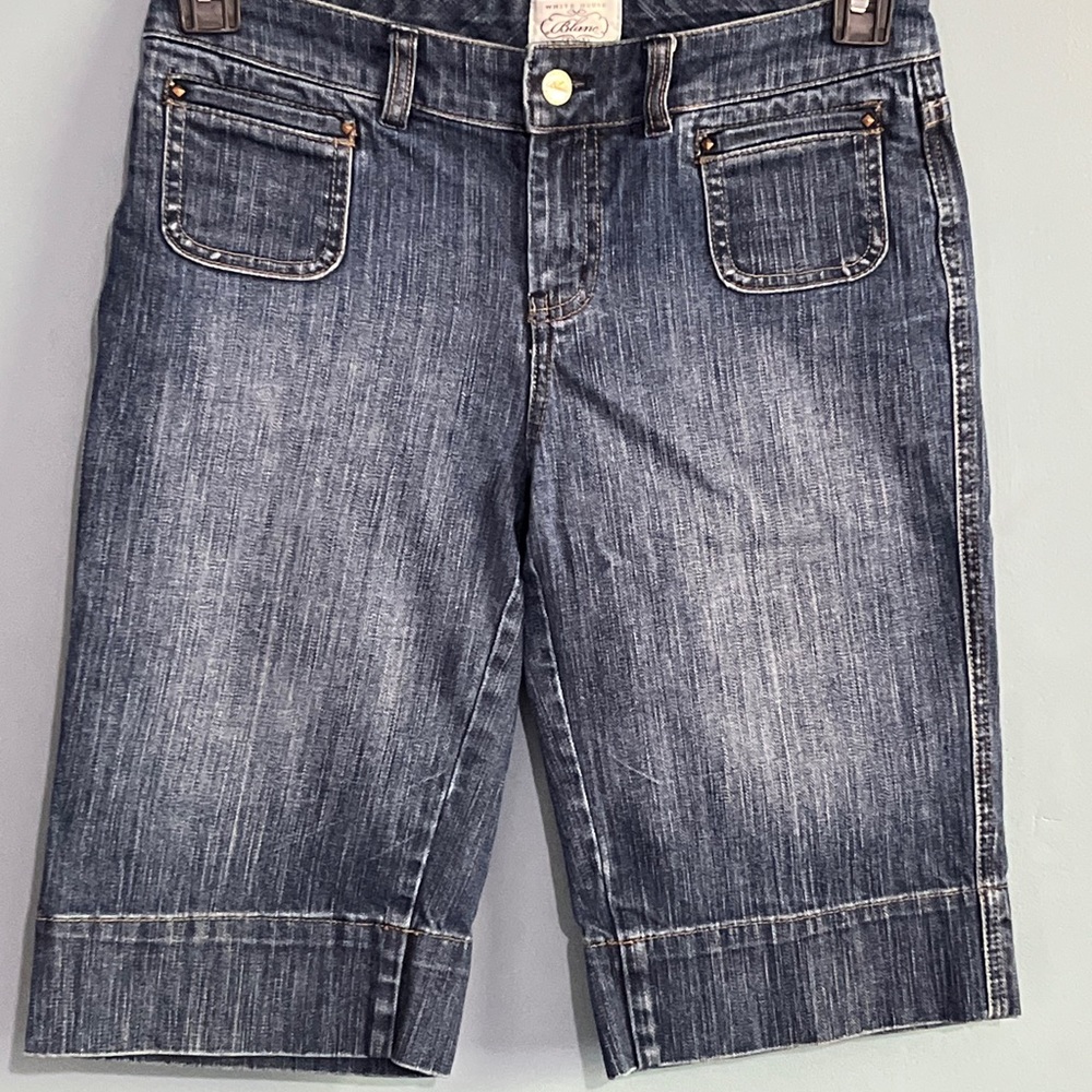 SELLING WHITE HOUSE BLACK MARKET JEAN SHORT SIZE SMALL CONDITION:USED - Picture 6 of 16